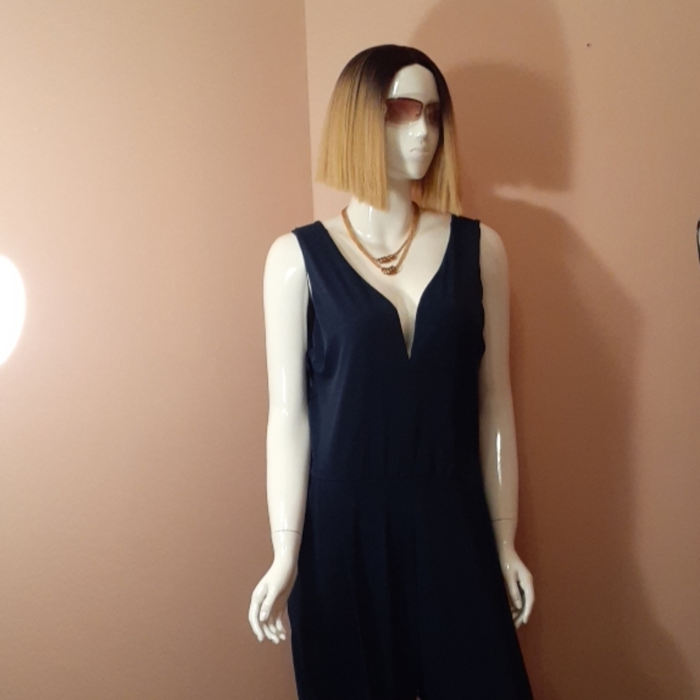 Plus Size Long,Woven Jumpsuit
